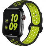 Wholesale Breathable Sport Strap Wristband Replacement for Apple Watch Series Ultra/9/8/7/6/5/4/3/2/1/SE - 49MM/45MM/44MM/42MM (Black Green)